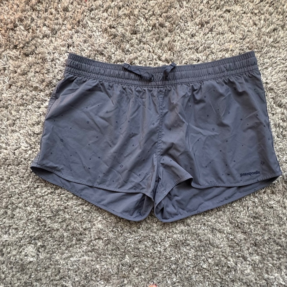 Patagonia Star Print Athletic Shorts Gray Size L